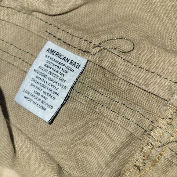 American Bazi Camouflage Drawstring Denim Backpack - Picture 7 of 8